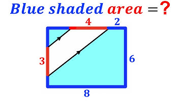 Can you find area of the Blue shaded region? | (Rectangle) | #math #maths | #geometry