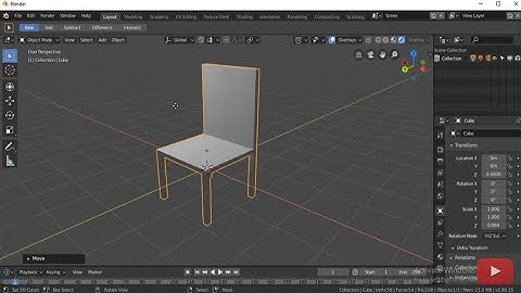 How to make a basic chair in blender 2.80 for beginners