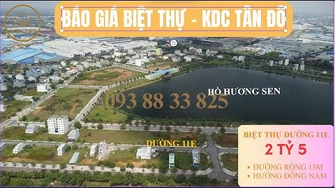 Báo giá diện tích biệt thự KDC Tân Đô| Xã Đức Hoà| Long An |  Giáp Bình Chánh | TP HCM