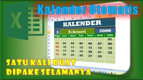 Cara Buat Kalender 2023 Otomatis Update di Excel