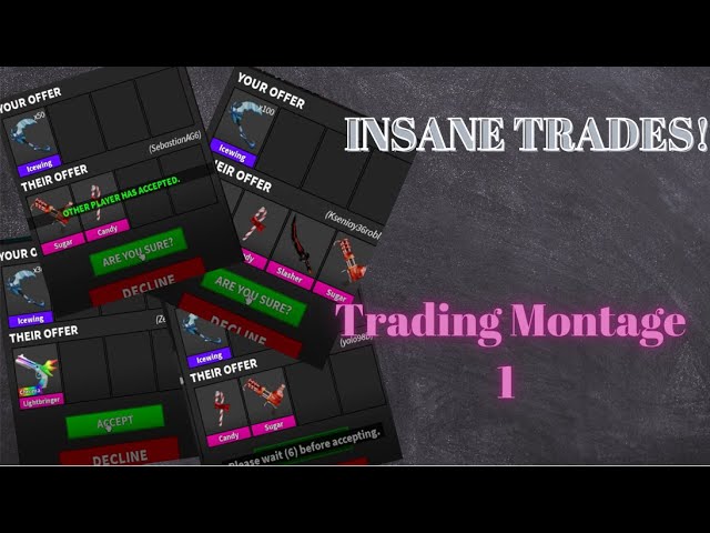 MM2 TRADING MONTAGE#3  INSANE BATWING TRADES! 