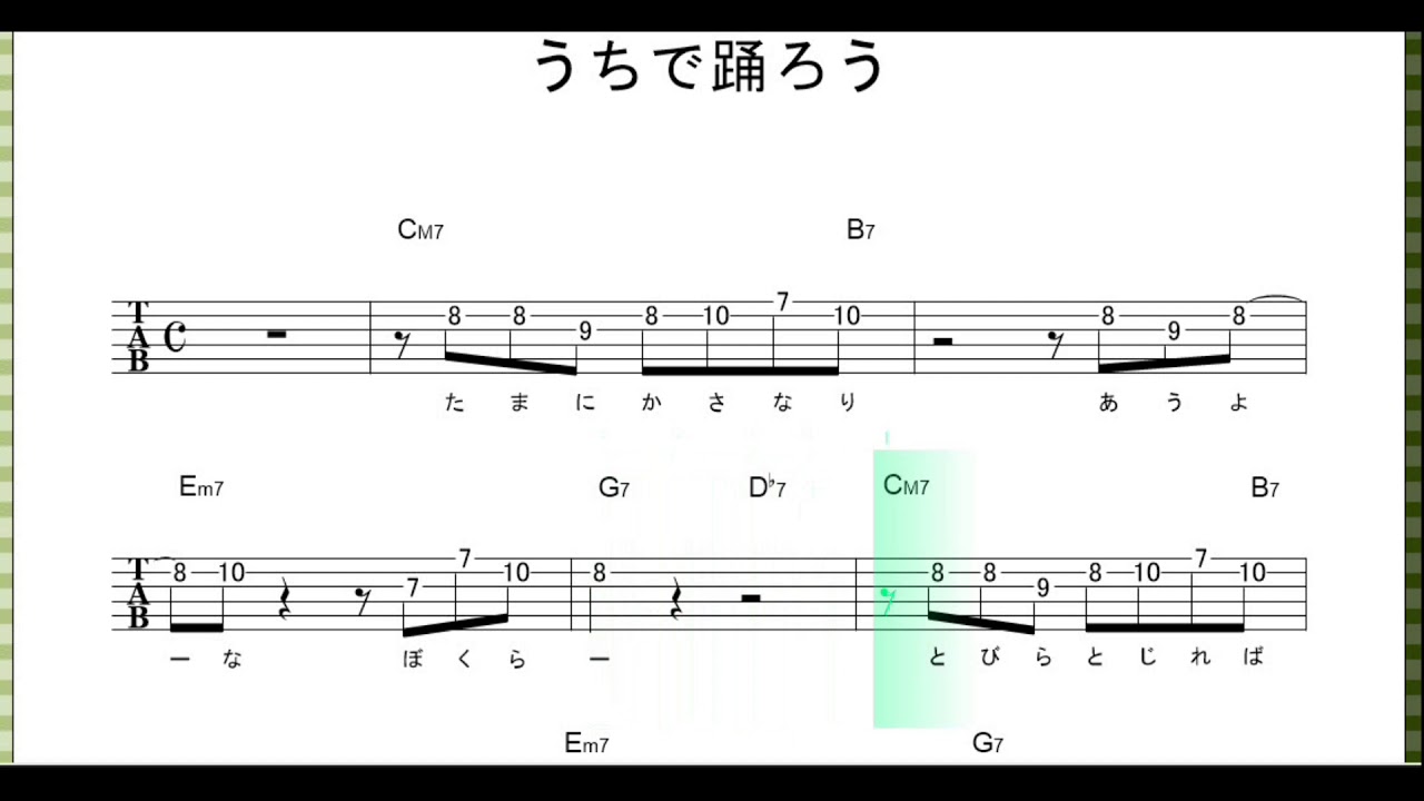 うちで踊ろう 星野源 ギターtab譜 メロディ コード ギターワサビトscore うちで踊ろう 星野源 ギターtab譜 メロディ コード ギターワサビトscore