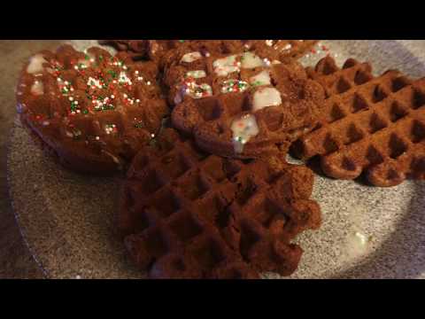 chocolate waffle iron cookies