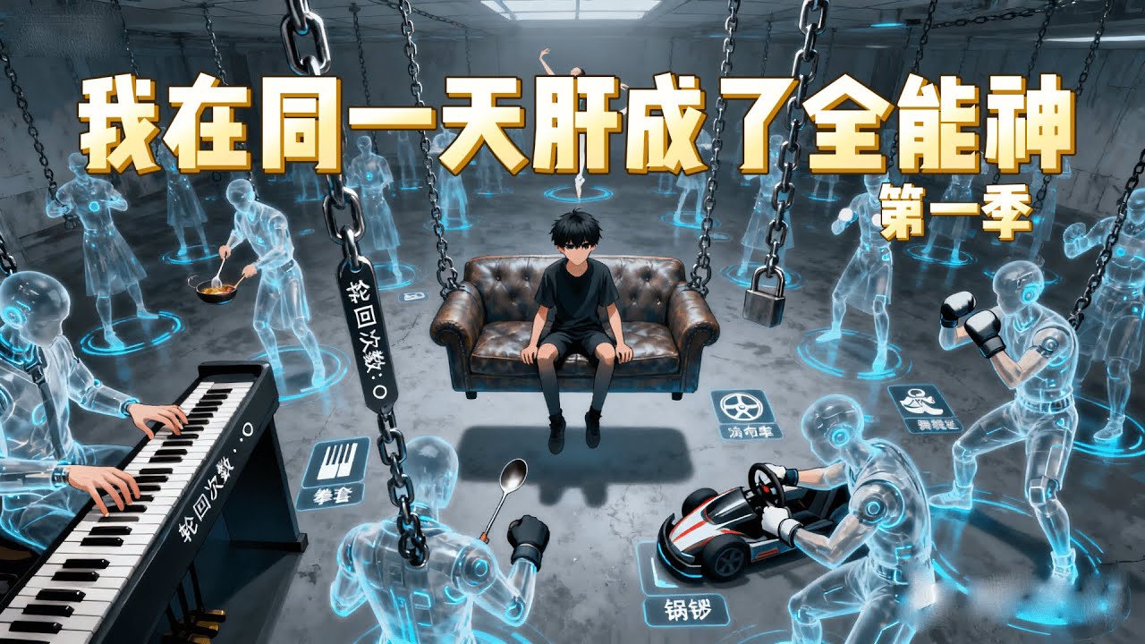 《我在同一天肝成了全能神》他放縱自殺千百回，卻練成滿級人類！時間重啓時，世界迎來降維打擊！#逆襲 #開掛 #漫劇