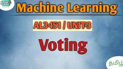 Voting in machine learning tamil||AL3451.#machinelearning #supervisedlearning
