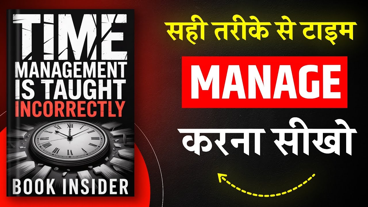 Time Management Is Taught Incorrectly | Time को सही से मैनेज करना सीखो | Hindi Book Summary