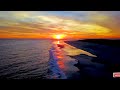 4K Screensaver Ocean Sunset Wallpaper HD New York Aerial Video Calming Music