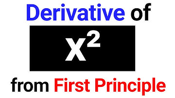 Derivative of x² from First Principle | Class 11th Maths | JP Sir