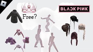 HURRY! FREE BLACKPINK ITEMS IN ROBLOX #trending #freelimited #roblox #robloxedit #free #blackpink