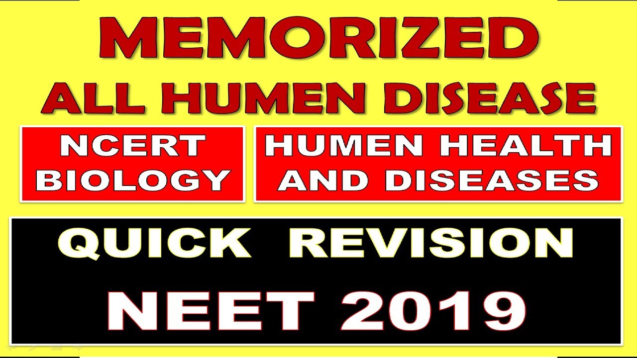 Human Health And Diseases Class 12 Human Disease Quick Revision