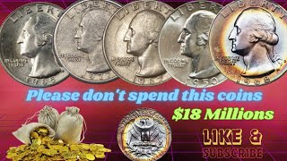 Top 5 Washington Quarter Dollar Coins Worth Millions of Dollar's!