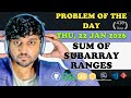 Sum of Subarray Ranges solved in JS | GfG | POTD | Streak 418 | Thu, 22 Jan 2026