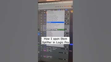 Open Stem Splitter in Logic Pro 11 #logicpro #logicprotips