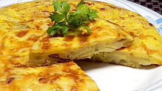 Spanish Omelette Recipe || Healthy Breakfast Recipe || Tortilla De Patatas || Easy Breakfast Recipe.
