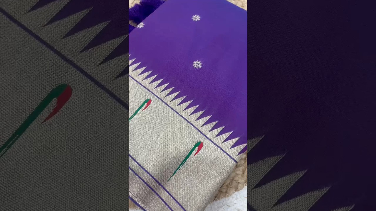 Soft Paithani Silk Meenakari Peacock Pallu Saree