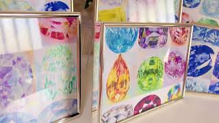 宝石の絵をインテリアに宝石アートフォトフレーム