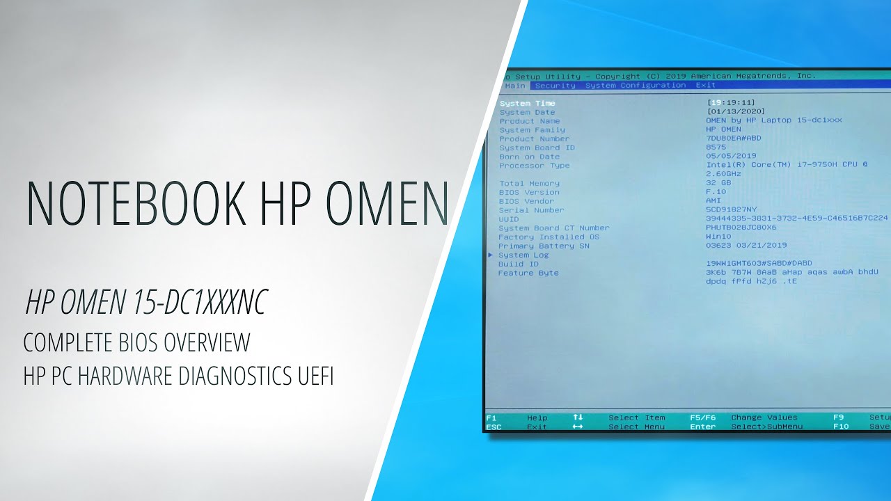 Hp Omen 15 Dc1xxxnc Bios Overview And Hp Pc Hardware Diagnostics Uefi Products Youtube