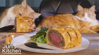 Beef Wellington (with Japanese mushrooms) by JunsKitchen 2,757,649 views 3 years ago 12 minutes, 46 seconds