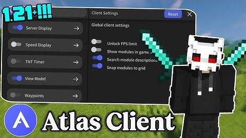 🔥ATLAS CLIENT For MCPE 1.21+ | 120+ FPS On Mobile 💀 | Atlas Client For Minecraft pe.