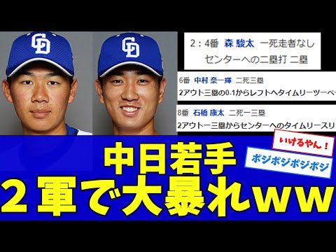【うおおお】中日若手、2軍で打ちまくってしまうwwwwwwww【ポジらないとやってられない】