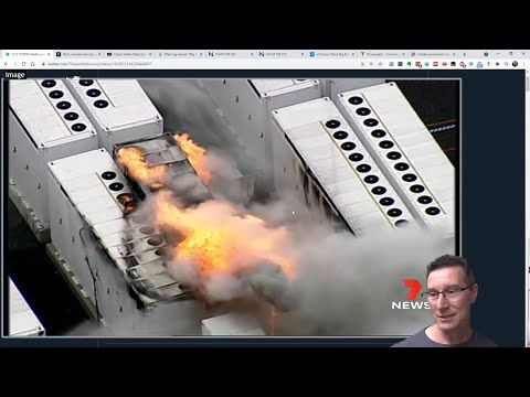 EEVblog 1411 - Tesla Victoria Big Battery FIRE!