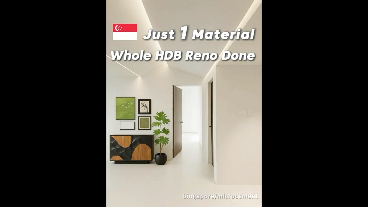 🇸🇬 1 MATERIAL Did My WHOLE HDB Reno! 