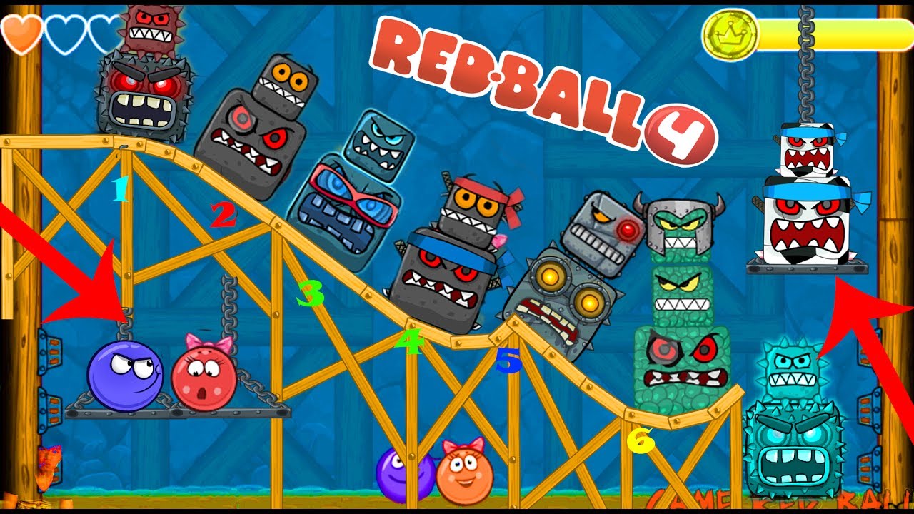 games people play New Update ! All 8 BOSS battles with Blue Ball in Red Ball 4
