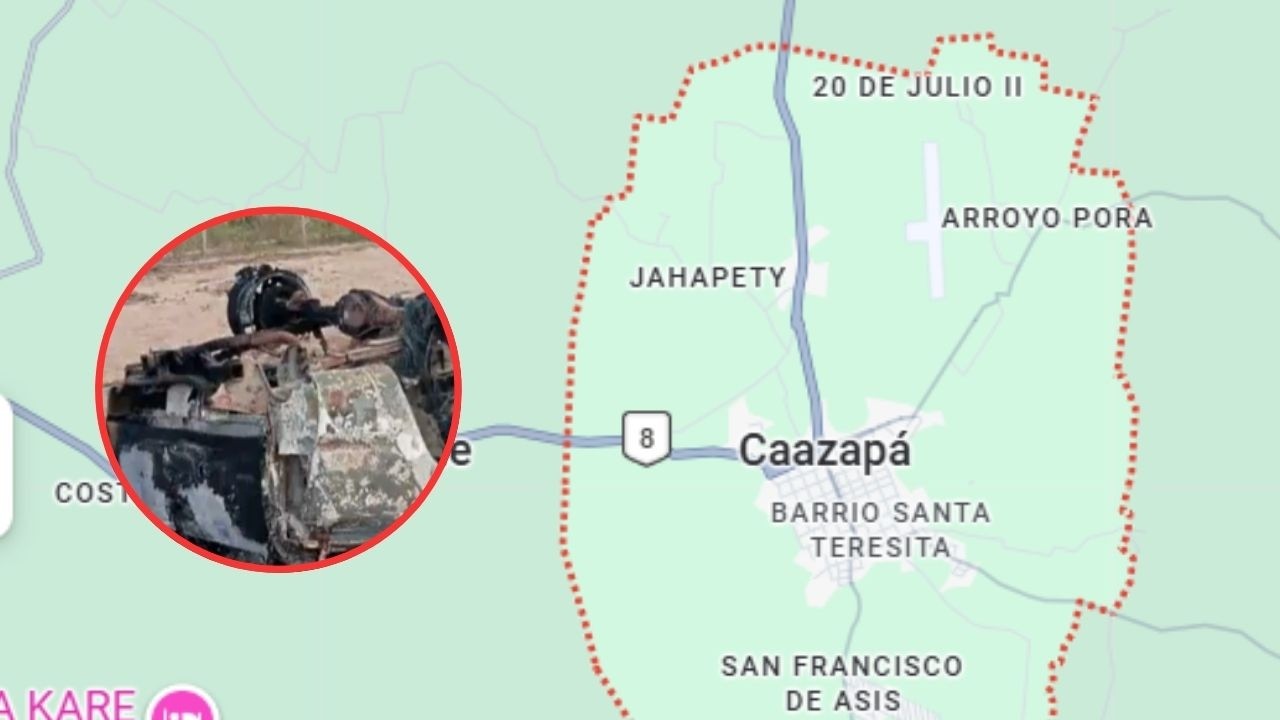 Camioneta se incendia y ocupantes desaparecen en Caazapá