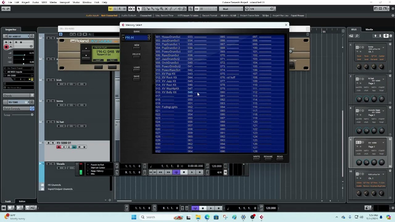 Roland XV-5080 Plugin - How to save an edited patch - tutorial