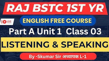 Bstc 1st year english Unit-1 class-3 #bstcfirstyear #deledacademy