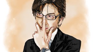 メガネを直すビジネスマンの写真素材