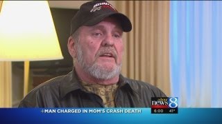 Son charged in crash that killed mom