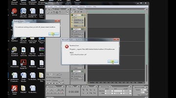 To continue working you left off please restart Audition - Runtime Error! [FIXED]