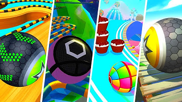 Going Balls vs Action Balls vs Candy Ball Run vs Rollance - Android, IOS gameplay