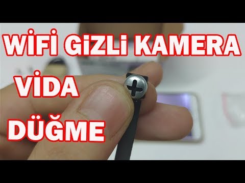 wifi ip vida düğme görünümlü uzaktan izlenebilir gizli kamera