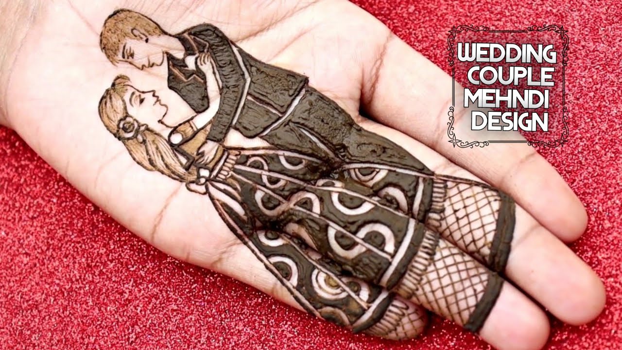 Couple mehndi design | how to draw bride and groom using mehndi | mehndi creations