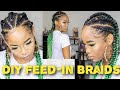 DIY Feed In Braids | Natural Hairstyles / Protective Hairstyles For My Natural Queens