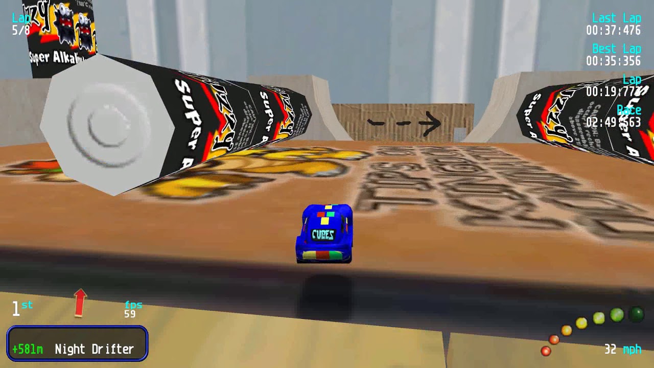 Re-Volt Custom Track Desktop Dash by Alex_int and MysterE99, 8 Lap Race