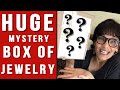 Huge Mystery Box Jewelry Unboxing | Goodwill Blue Box Jewelry | Jewelry Haul to Resell on Ebay 2020