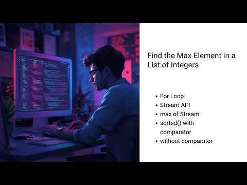 Find Maximum Element in a List Using Java | For Loop vs Stream API All in One Video | 2026