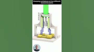 Clamping workpieces at two different horizontal points #automobile  #machine #mechanism #working