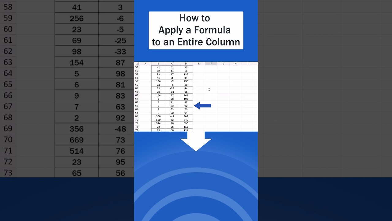 How To Apply A Formula An Entire Column In Excel