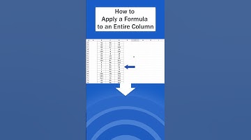 How to Apply a Formula to an Entire Column in Excel