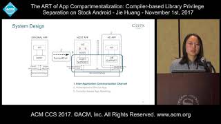 ACM CCS 2017 - The ART of App Compartmentalization [...] - Jie Huang screenshot 5