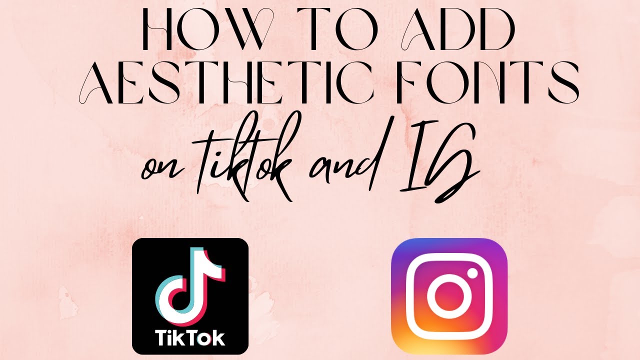 How To Add Aesthetic Font To Tiktok Or Instagram Reels - YouTube