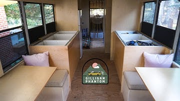 We Put an AC Refrigerator in Our School Bus Conversion and Built a Cabinet Around It EP 45