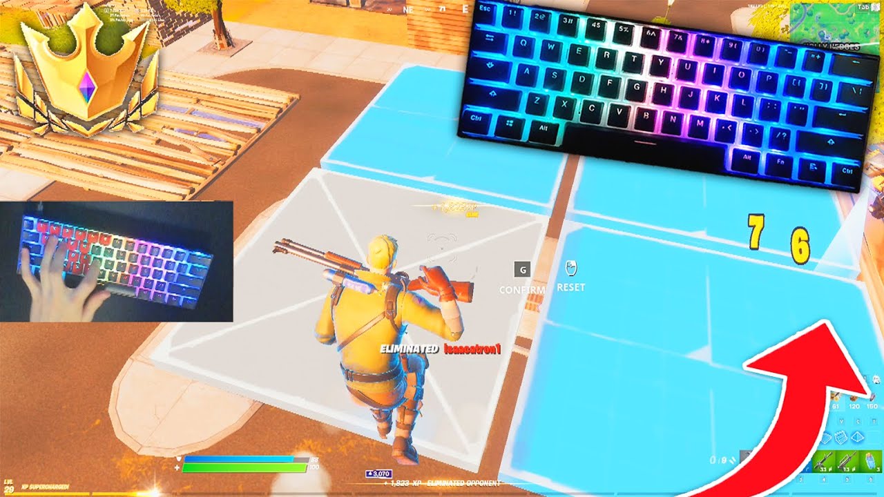 Anne Pro 2 (Gateron Brown) Competitive Fortnite Arena Gameplay 4K w/Keyboard Sounds