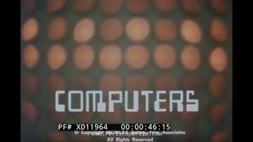 " COMPUTERS " 1970 EDUCATIONAL FILM  IBM MAINFRAME PUNCHCARD & MAGNETIC TAPE BASED COMPUTERS XD11964