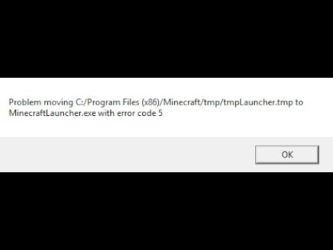 Minecraft Error 5 Youtube