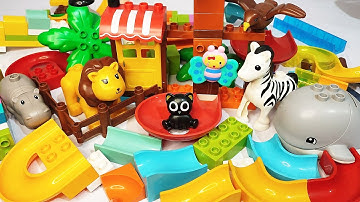 Satisfying Building Blocks ASMR Marble Run Tree House Butterfly and Funny Animals course